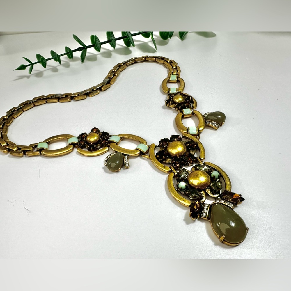 💚Stella & Dot “Livvy” Statement Necklace *with wear* - Picture 5 of 12